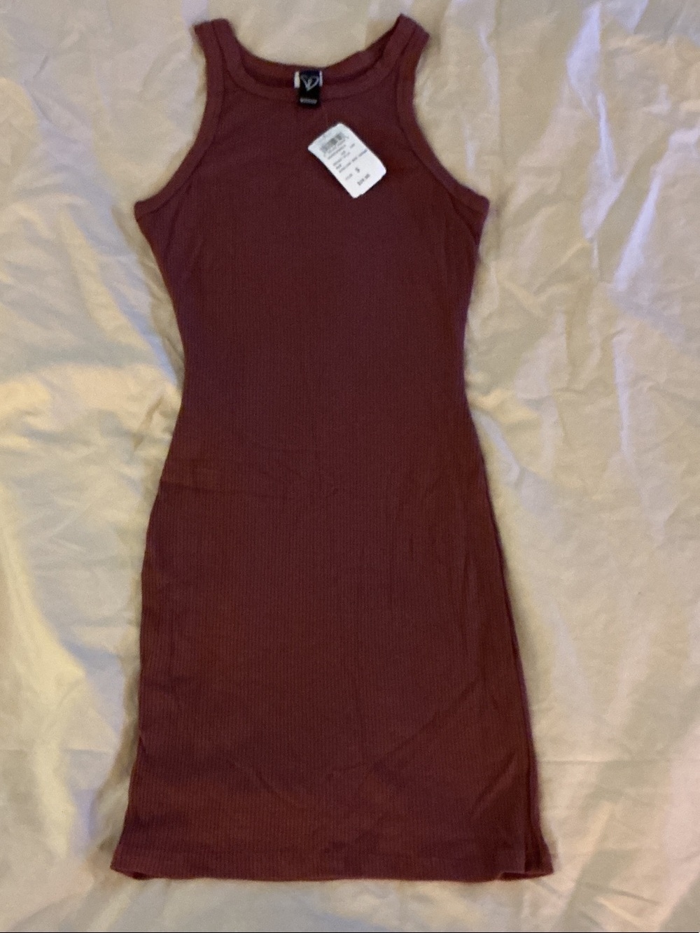 Windsor Ribbed Tank Midi Dress - Wine